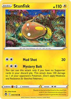 Stunfisk #55 Stunfisk - Silver Tempest - #55 - Pokemon TCG card