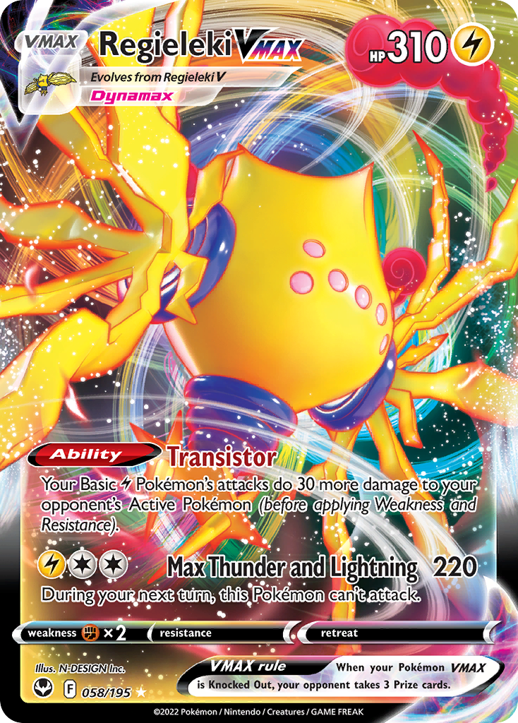 Regieleki VMAX - Silver Tempest - #58 - Pokemon TCG card