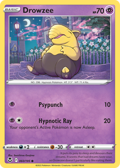 Drowzee #60 Drowzee - Silver Tempest - #60 - Pokemon TCG card