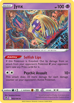 Jynx #62 Jynx - Silver Tempest - #62 - Pokemon TCG card
