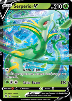 Serperior V #7 Serperior V - Silver Tempest - #7 - Pokemon TCG card