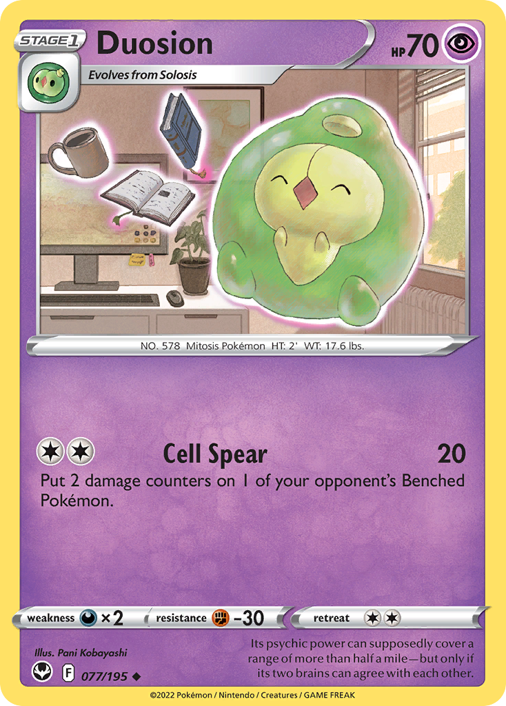 Duosion - Silver Tempest - #77 - Pokemon TCG card