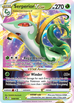 Serperior VSTAR #8 Serperior VSTAR - Silver Tempest - #8 - Pokemon TCG card