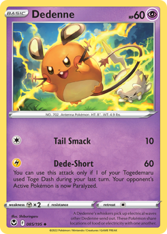Dedenne #85 Dedenne - Silver Tempest - #85 - Pokemon TCG card