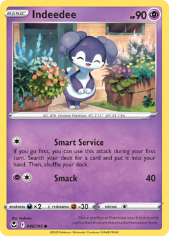 Indeedee - Silver Tempest - #86 - Pokemon TCG card