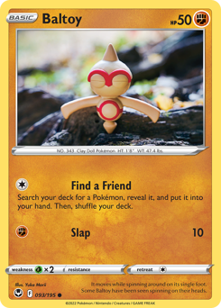 Baltoy - Silver Tempest - #93 - Pokemon TCG card