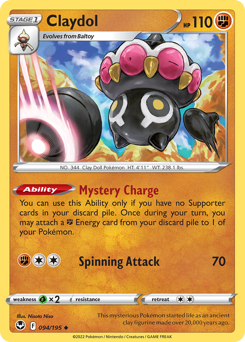 Claydol - Silver Tempest - #94 - Pokemon TCG card