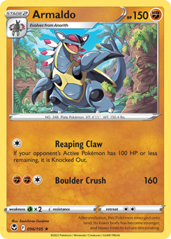 Armaldo - Silver Tempest - #96 - Pokemon TCG card