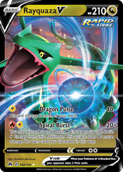 Rayquaza V #100 Rayquaza V - Crown Zenith - #100 - Pokemon TCG card