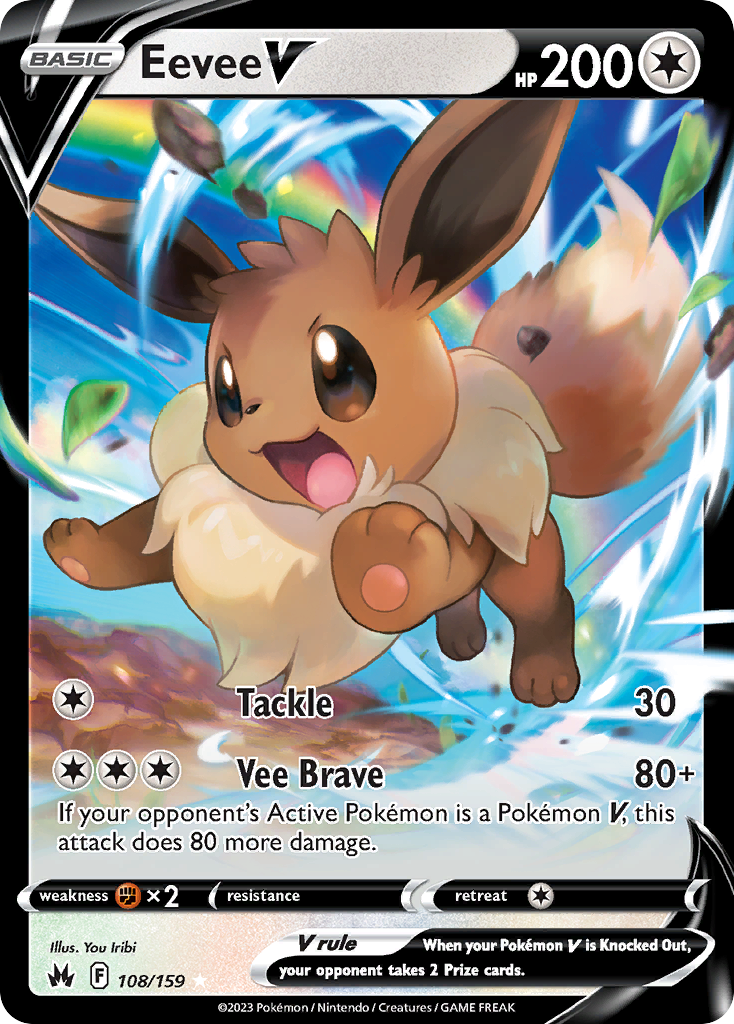 Eevee V - Crown Zenith - #108 - Pokemon TCG card