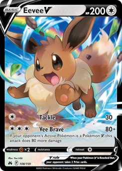 Eevee V - Crown Zenith - #108 - Pokemon TCG card