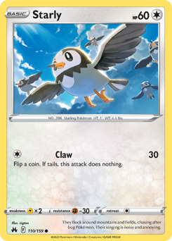 Starly - Crown Zenith - #110 - Pokemon TCG card