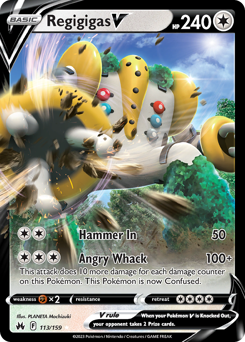 Regigigas V - Crown Zenith - #113 - Pokemon TCG card