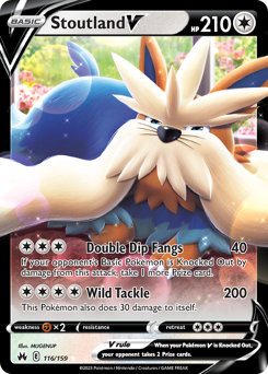 Stoutland V #116 Stoutland V - Crown Zenith - #116 - Pokemon TCG card