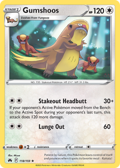 Gumshoos #118 Gumshoos - Crown Zenith - #118 - Pokemon TCG card