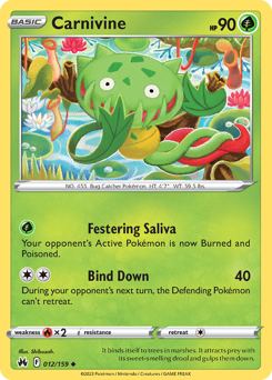 Carnivine #12 Carnivine - Crown Zenith - #12 - Pokemon TCG card
