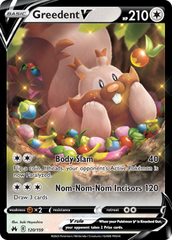 Greedent V #120 Greedent V - Crown Zenith - #120 - Pokemon TCG card