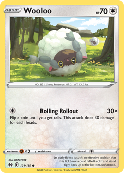 Wooloo #121 Wooloo - Crown Zenith - #121 - Pokemon TCG card