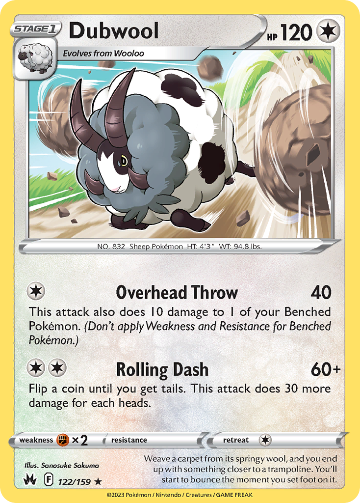 Dubwool - Crown Zenith - #122 - Pokemon TCG card