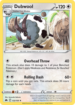 Dubwool #122 Dubwool - Crown Zenith - #122 - Pokemon TCG card