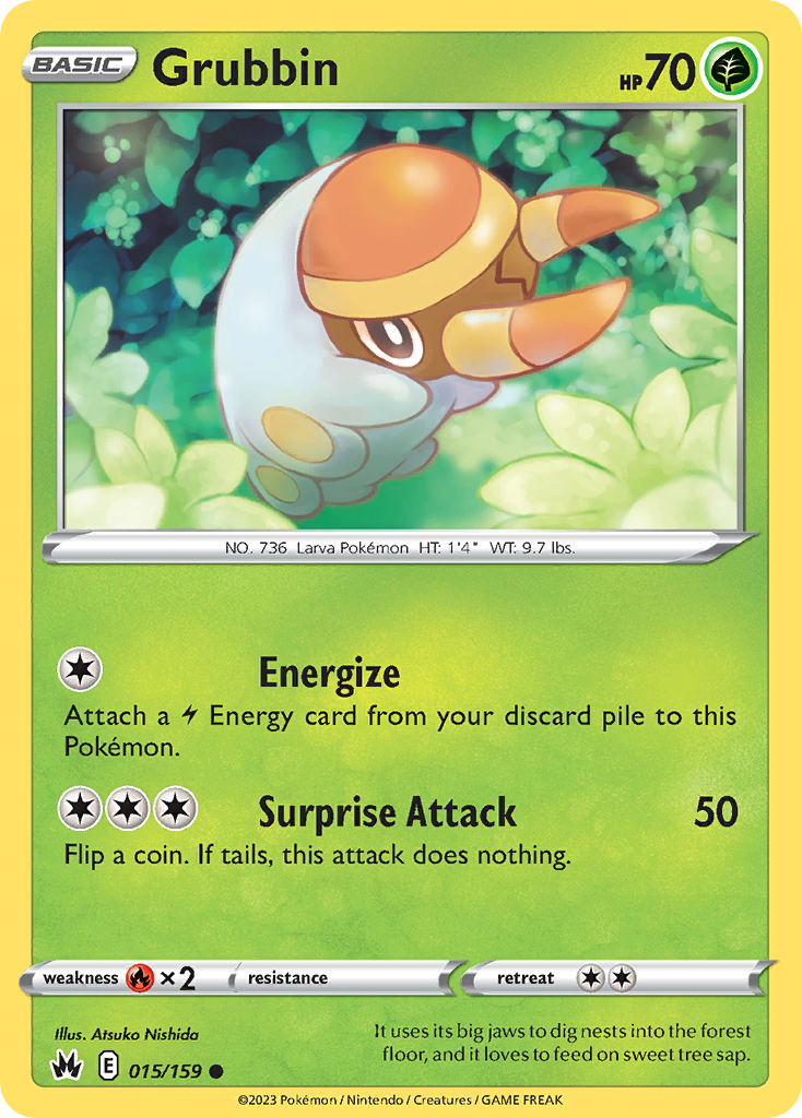 Grubbin - Crown Zenith - #15 - Pokemon TCG card