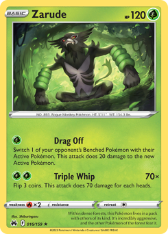 Zarude #16 Zarude - Crown Zenith - #16 - Pokemon TCG card
