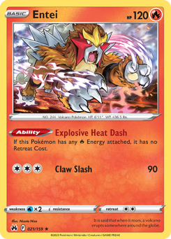 Entei #21 Entei - Crown Zenith - #21 - Pokemon TCG card
