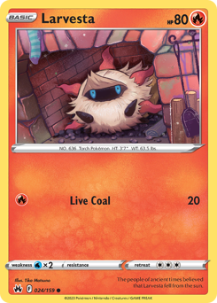 Larvesta #24 Larvesta - Crown Zenith - #24 - Pokemon TCG card