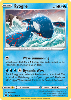 Kyogre - Crown Zenith - #36 - Pokemon TCG card
