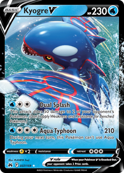 Kyogre V #37 Kyogre V - Crown Zenith - #37 - Pokemon TCG card