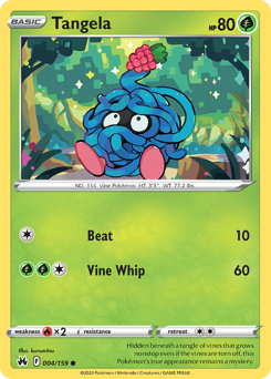 Tangela #4 Tangela - Crown Zenith - #4 - Pokemon TCG card