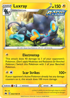 Luxray #43 Luxray - Crown Zenith - #43 - Pokemon TCG card
