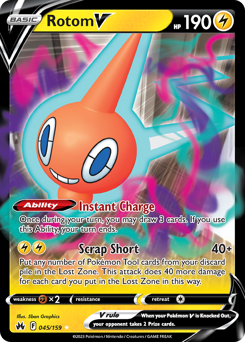Rotom V #45 Rotom V - Crown Zenith - #45 - Pokemon TCG card