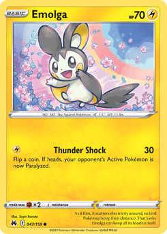 Emolga #47 Emolga - Crown Zenith - #47 - Pokemon TCG card