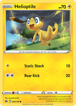 Helioptile #49 Helioptile - Crown Zenith - #49 - Pokemon TCG card