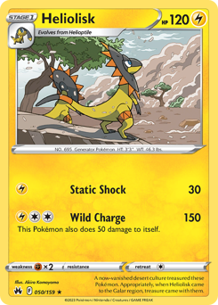 Heliolisk #50 Heliolisk - Crown Zenith - #50 - Pokemon TCG card