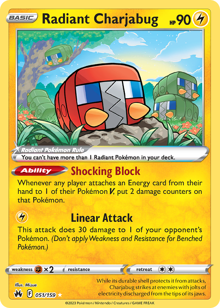 Radiant Charjabug - Crown Zenith - #51 - Pokemon TCG card