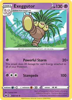 Exeggutor - Crown Zenith - #58 - Pokemon TCG card