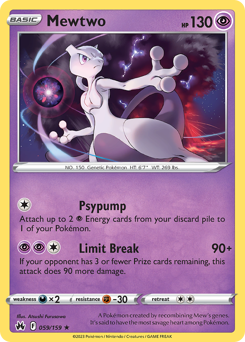 Mewtwo - Crown Zenith - #59 - Pokemon TCG card