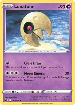 Lunatone #62 Lunatone - Crown Zenith - #62 - Pokemon TCG card