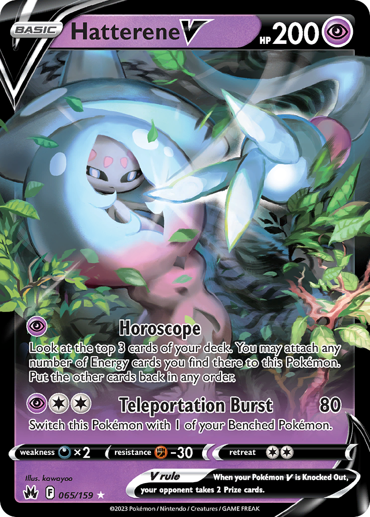 Hatterene V - Crown Zenith - #65 - Pokemon TCG card