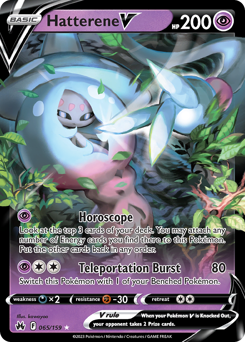 Hatterene V - Crown Zenith - #65 - Pokemon TCG card