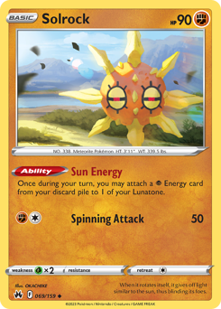 Solrock - Crown Zenith - #69 - Pokemon TCG card