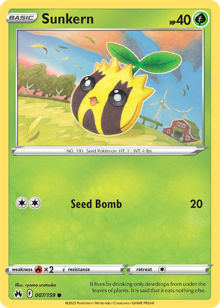 Sunkern - Crown Zenith - #7 - Pokemon TCG card