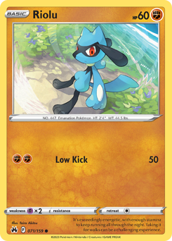 Riolu - Crown Zenith - #71 - Pokemon TCG card