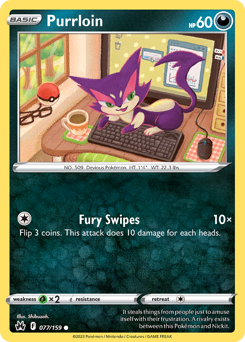 Purrloin #77 Purrloin - Crown Zenith - #77 - Pokemon TCG card