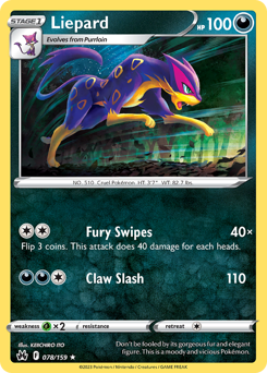 Liepard - Crown Zenith - #78 - Pokemon TCG card