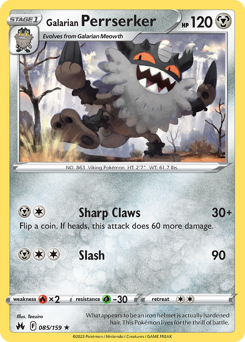 Galarian Perrserker #85 Galarian Perrserker - Crown Zenith - #85 - Pokemon TCG card