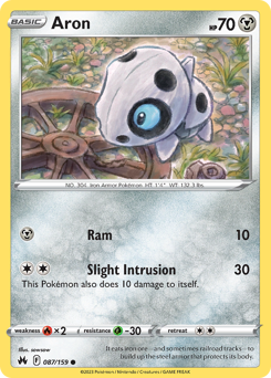 Aron - Crown Zenith - #87 - Pokemon TCG card