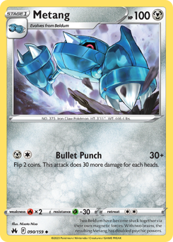 Metang - Crown Zenith - #90 - Pokemon TCG card